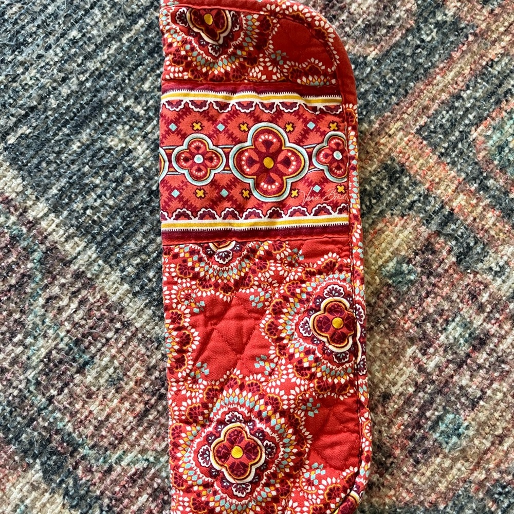 Vera Bradley Red and Orange Quilted Straightener or Curling Iron Case